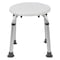 Flash Furniture 9-1/2" L, Aluminum, White Bath & Shower Stool DC-HY3400L-WH-GG - alternate 10